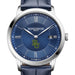 Baylor Men's Baume et Mercier 40mm Classima Quartz Watch with Blue Dial & Dark Blue Leather Strap