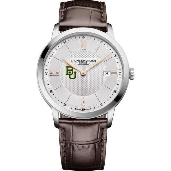 Baylor Men's Baume et Mercier 40mm Classima Quartz Watch with Silver Dial & Dark Brown Leather Strap Shot #2