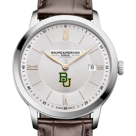 Baylor Men's Baume et Mercier 40mm Classima Quartz Watch with Silver Dial & Dark Brown Leather Strap Shot #1