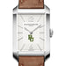 Baylor Men's Baume et Mercier 43X27mm Hampton Watch with Silver Dial & Tan Leather Strap