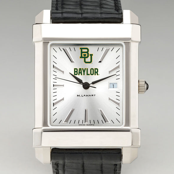 Baylor Men&#39;s Collegiate Watch with Leather Strap Shot #1