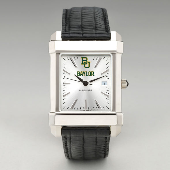Baylor Men&#39;s Collegiate Watch with Leather Strap Shot #2