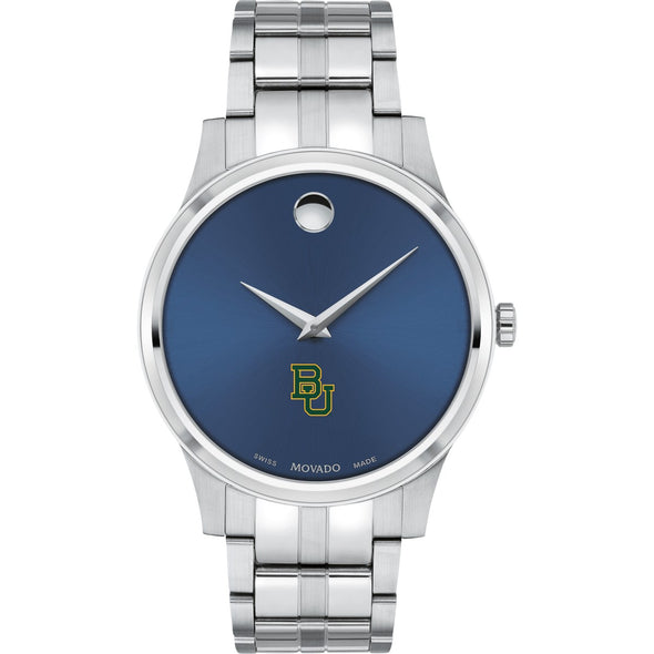 Baylor Men's Movado Collection Stainless Steel Watch with Blue Dial Shot #2