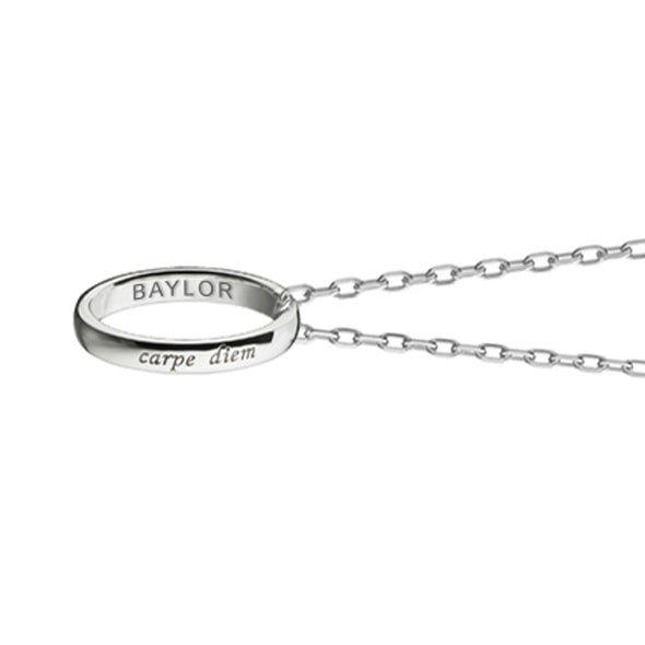 Baylor Monica Rich Kosann "Carpe Diem" Poesy Ring Necklace in Silver Shot #3