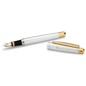 Baylor University Fountain Pen in Sterling Silver with Gold Trim Shot #1