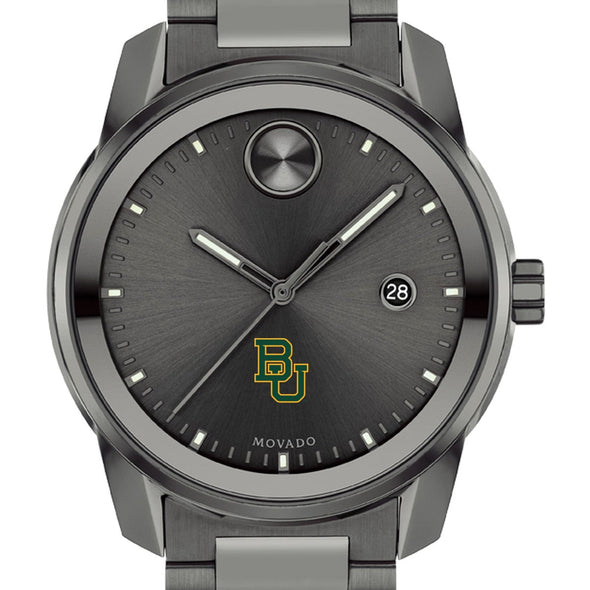 Baylor University Men's Movado BOLD Gunmetal Grey with Date Window Shot #1