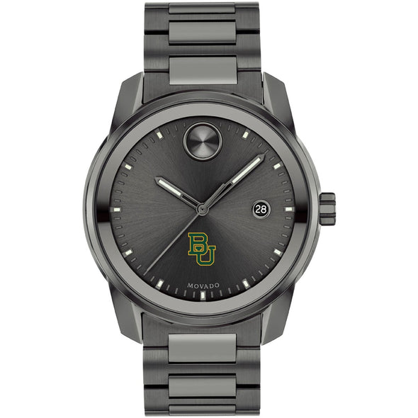 Baylor University Men's Movado BOLD Gunmetal Grey with Date Window Shot #2