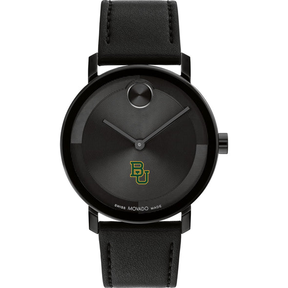 Baylor University Men's Movado BOLD with Black Leather Strap Shot #2