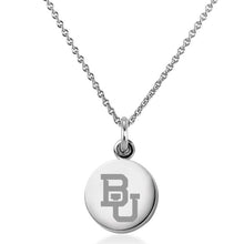 Baylor University Necklace with Charm in Sterling Silver Shot #1