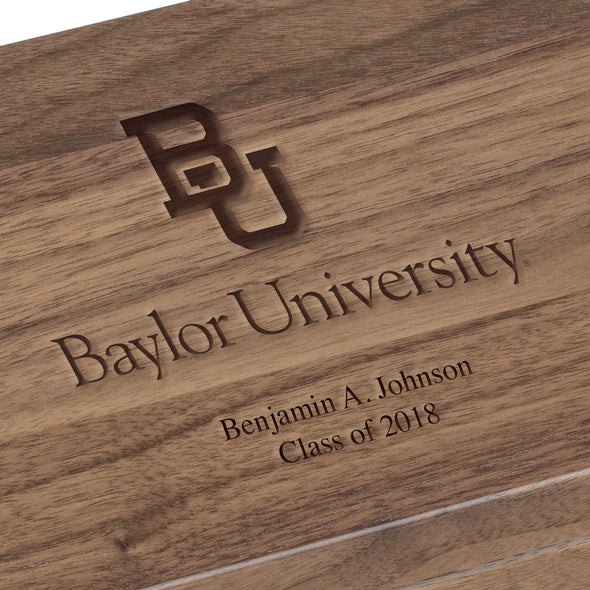 Baylor University Solid Walnut Desk Box Shot #3