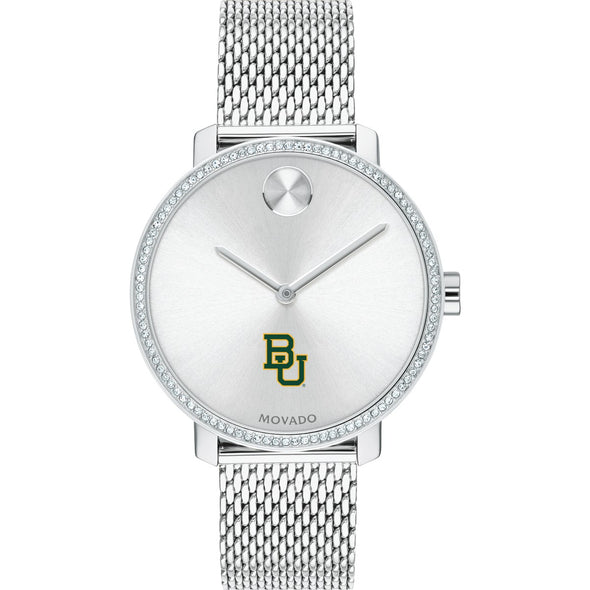 Baylor Women's Movado Bold with Crystal Bezel & Mesh Bracelet Shot #2
