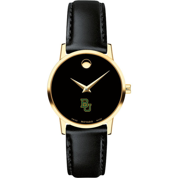 Baylor Women&#39;s Movado Gold Museum Classic Leather Shot #2
