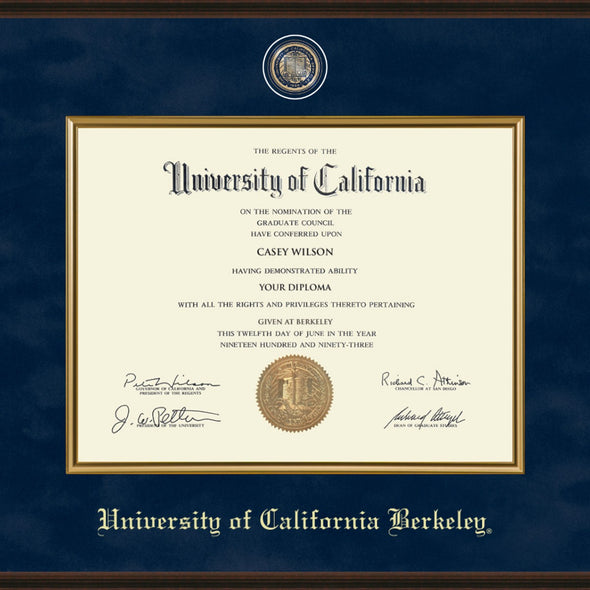 Berkeley Excelsior Diploma Frame Shot #2