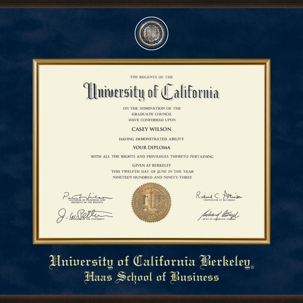 Berkeley Haas Diploma Frame - Excelsior Shot #2