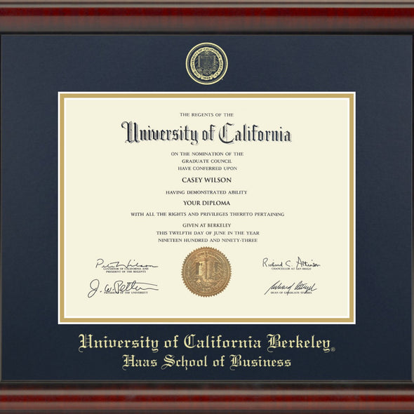 Berkeley Haas Diploma Frame - Fidelitas Shot #2