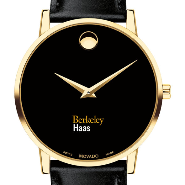 Berkeley Haas Men&#39;s Movado Gold Museum Classic Leather Shot #1