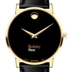 Berkeley Haas Men's Movado Gold Museum Classic Leather Shot #1