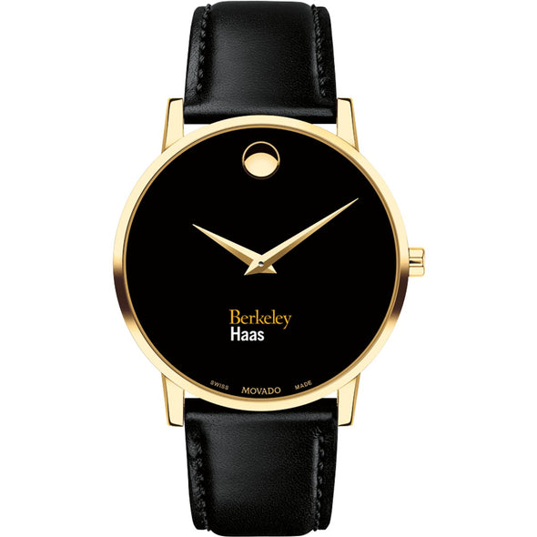 Berkeley Haas Men&#39;s Movado Gold Museum Classic Leather Shot #2