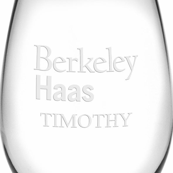 Berkeley Haas Stemless Wine Glasses Made in the USA - Set of 2 Shot #3