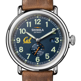 Berkeley Shinola Watch, The Runwell Automatic 45 mm Blue Dial and British Tan Strap at M.LaHart &amp; Co. Shot #1