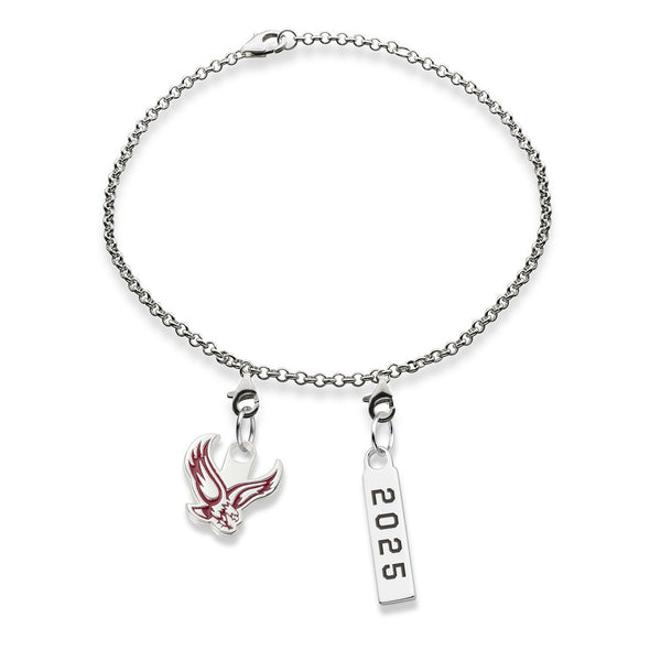 Boston College Class Year Sterling Silver Anklet Shot #1