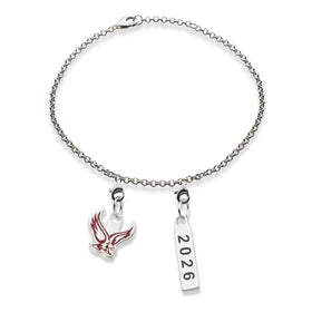 Boston College Class Year Sterling Silver Anklet Shot #1