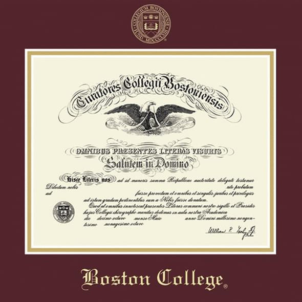 Boston College Diploma Frame, the Fidelitas Shot #2