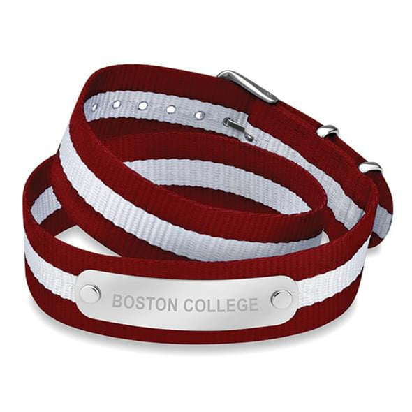 Boston College Double Wrap RAF Nylon ID Bracelet Shot #1