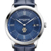 Boston College Men's Baume et Mercier 40mm Classima Quartz Watch with Blue Dial & Dark Blue Leather Strap