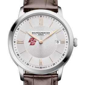 Boston College Men's Baume et Mercier 40mm Classima Quartz Watch with Silver Dial & Dark Brown Leather Strap Shot #1