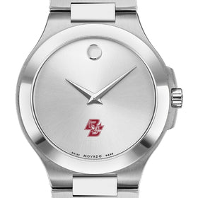Boston College Men&#39;s Movado Collection Stainless Steel Watch with Silver Dial Shot #1