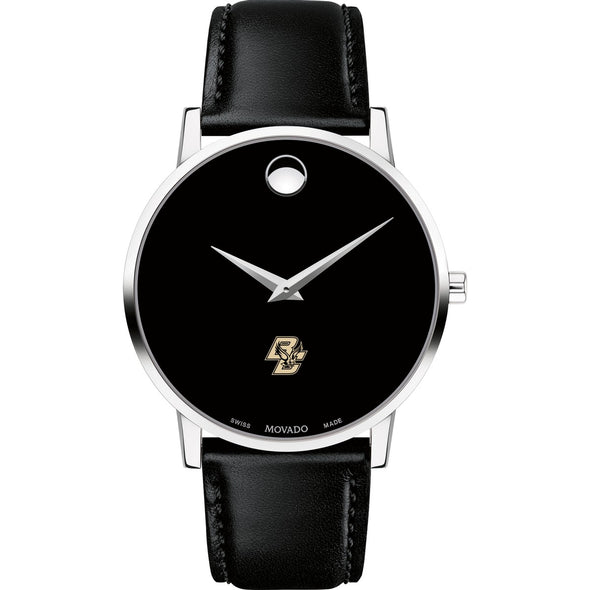 Boston College Men's Movado Museum with Leather Strap Shot #2
