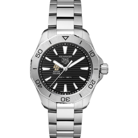 Boston College Men&#39;s TAG Heuer Steel Aquaracer with Black Dial Shot #2
