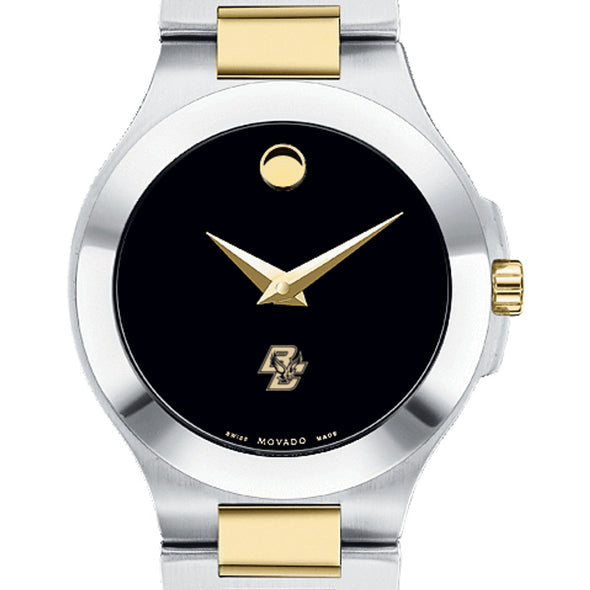 Boston College Women&#39;s Movado Collection Two-Tone Watch with Black Dial Shot #1