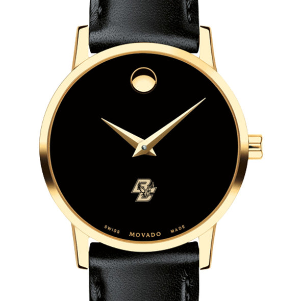 Boston College Women's Movado Gold Museum Classic Leather Shot #1