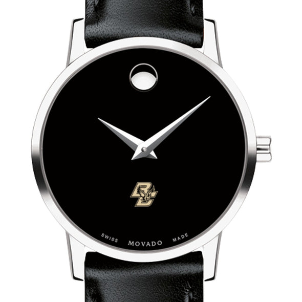 Boston College Women&#39;s Movado Museum with Leather Strap Shot #1
