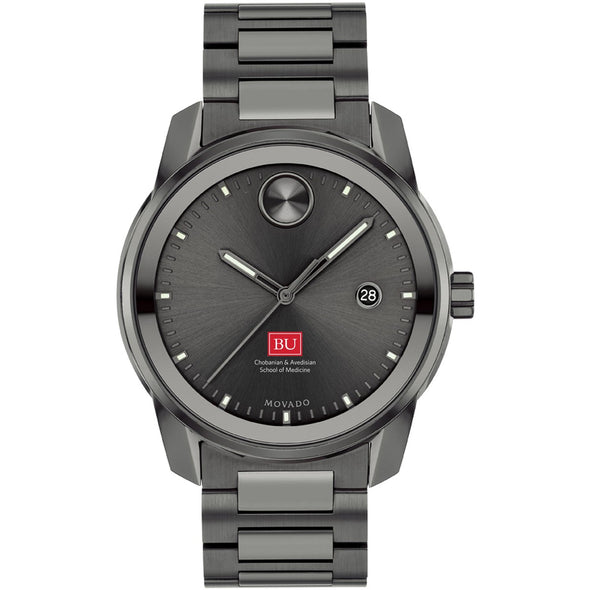 Boston University Chobanian & Avedisian School of Medicine Men's Movado BOLD Gunmetal Grey with Date Window Shot #2