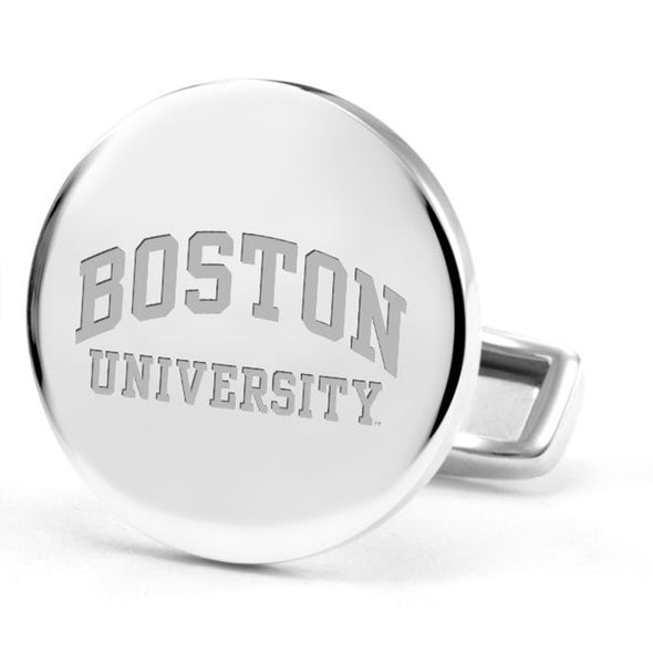 Boston University Cufflinks in Sterling Silver Shot #2