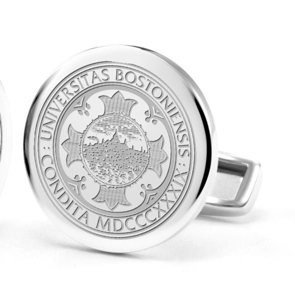 Boston University Cufflinks in Sterling Silver Shot #2