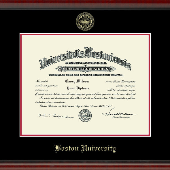 BU Diploma Frame - Fidelitas | M.LaHart & Co.