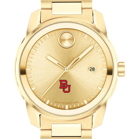 Boston University Men's Movado BOLD Gold with Date Window Shot #1