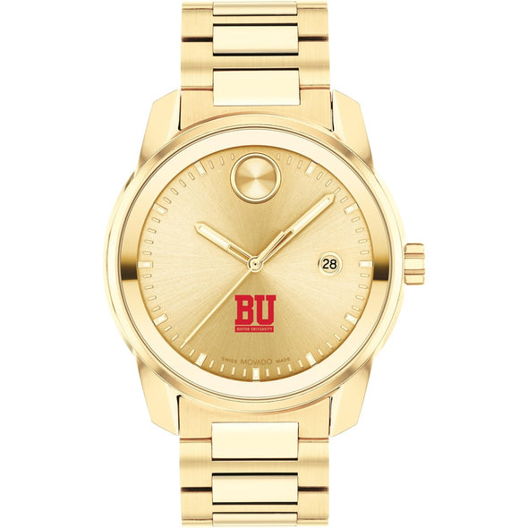 Boston University Men's Movado BOLD Gold with Date Window Shot #2