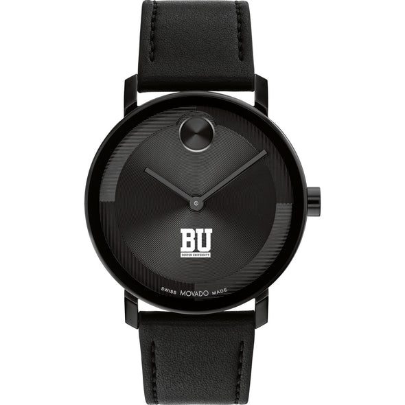 Boston University Men's Movado BOLD with Black Leather Strap Shot #2
