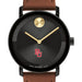 Boston University Men's Movado BOLD with Cognac Leather Strap