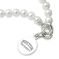 Boston University Pearl Bracelet with Sterling Silver Charm Shot #2