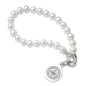 Boston University Pearl Bracelet with Sterling Silver Charm Shot #1