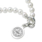 Boston University Pearl Bracelet with Sterling Silver Charm Shot #2