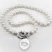 Boston University Pearl Necklace with Sterling Silver Charm