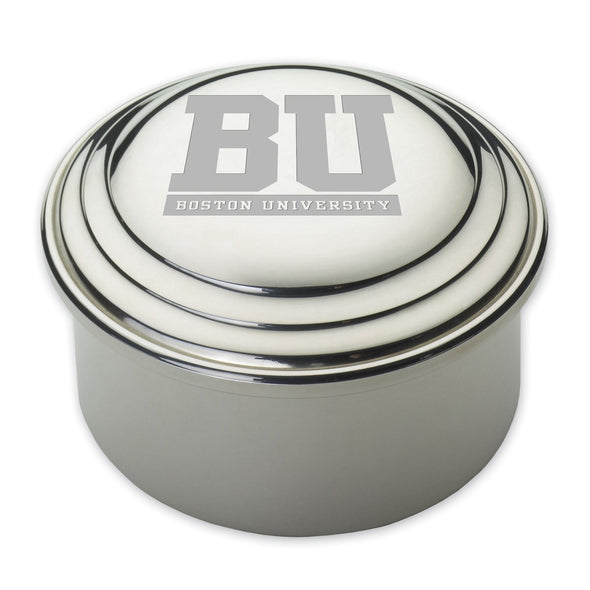Boston University Pewter Keepsake Box Shot #1
