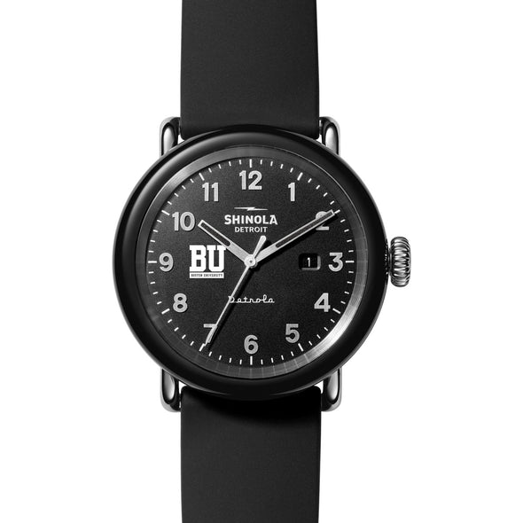 Boston University Shinola Watch, The Detrola 43mm Black Dial at M.LaHart &amp; Co. Shot #2
